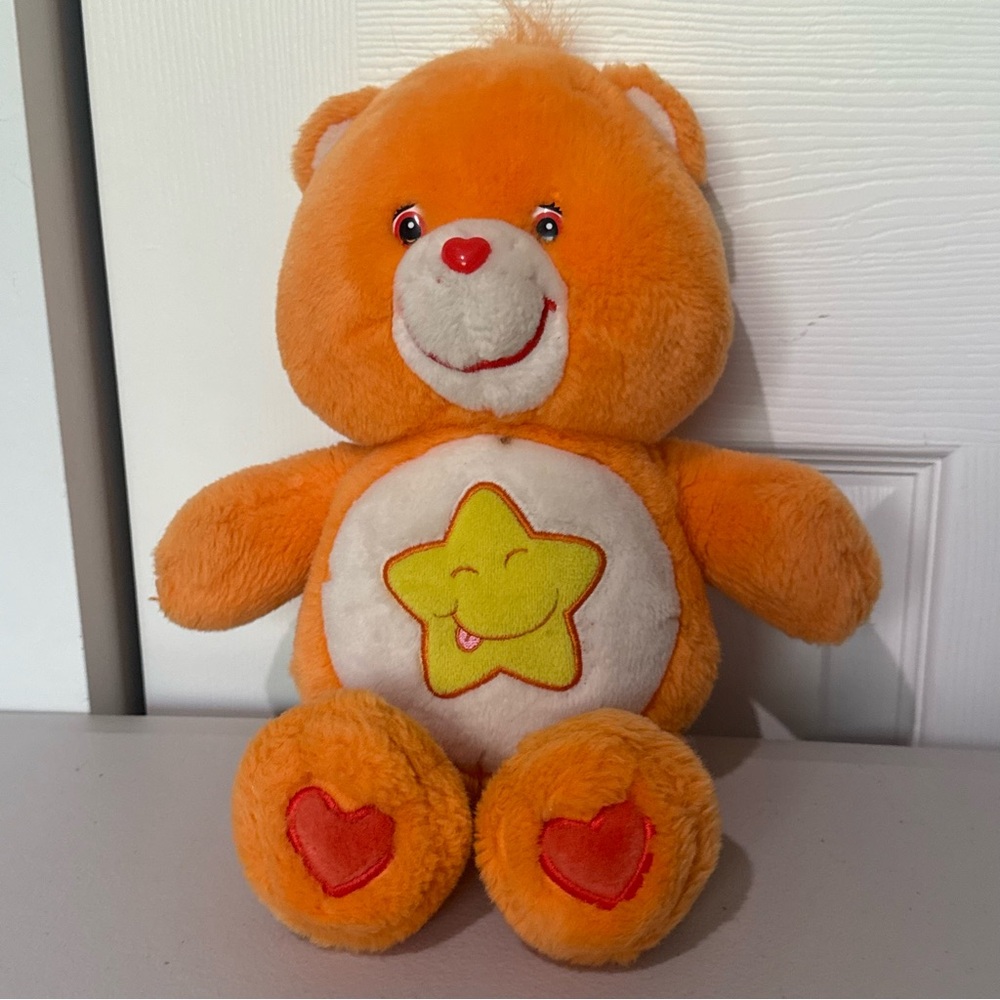 Care Bears Bear Plush Stuffed Animal Toy 2003Vintage 12” Orange Star